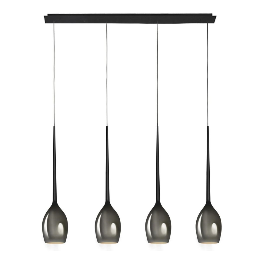 Azzardo - Vidrio de repuesto para lámpara de araña IZZA - negro diá. 13 cm