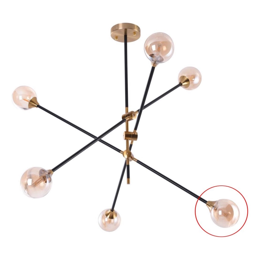 Azzardo - Vidrio de repuesto para lámpara de araña SOLEN diá. 13,5 cm