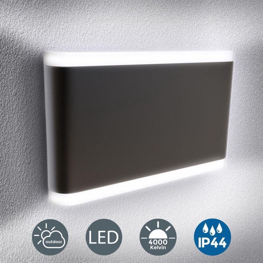 B.K. Licht 1184 - Aplique LED para exterior 2xLED/3,5W/230V IP44 4000K