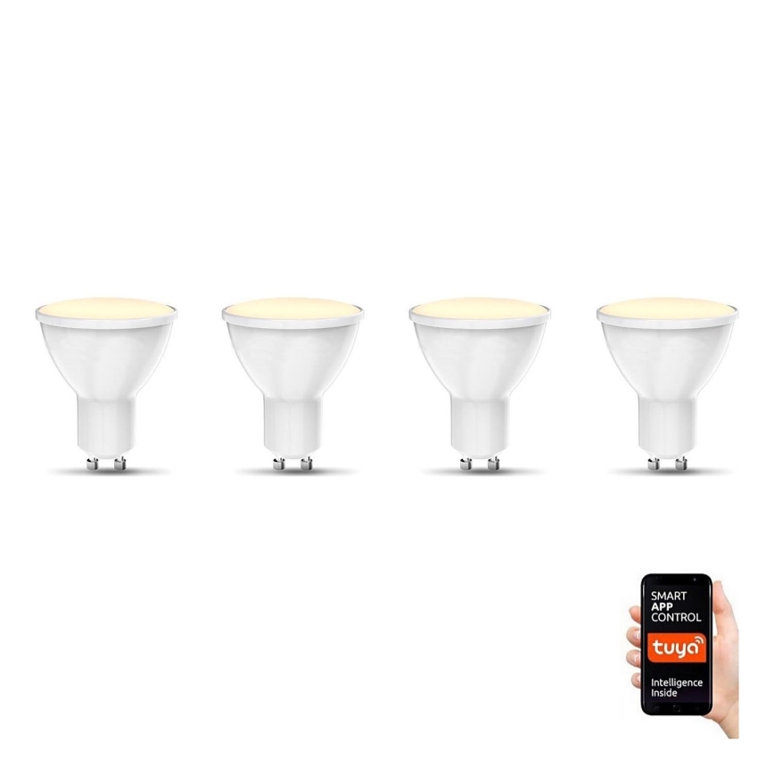 B.K. Licht 1261 - SET 4x Bombilla LED regulable GU10/5,5W/230V Wi-Fi Tuya 2700K