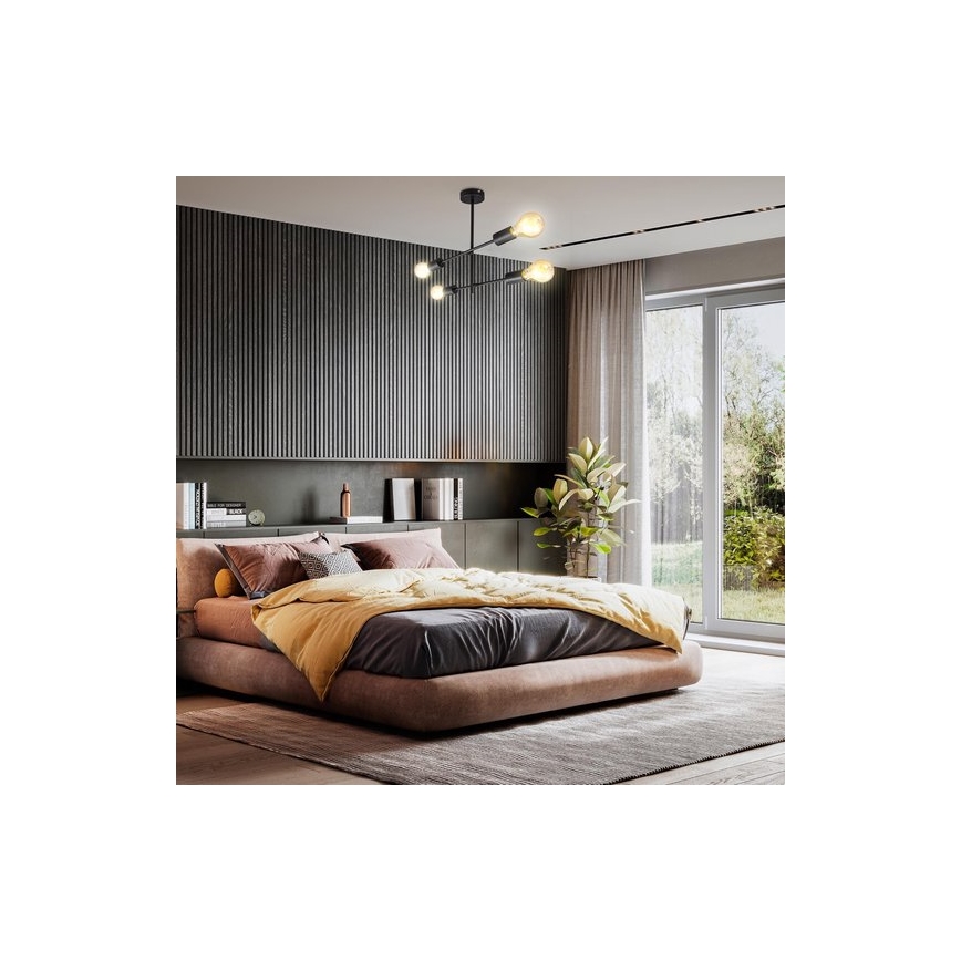 B.K. Licht 1343 - Lámpara colgante 4xE27/60W/230V