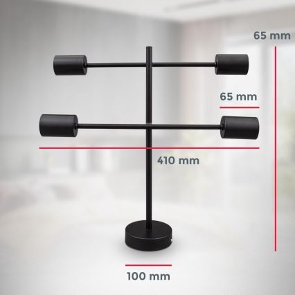 B.K. Licht 1343 - Lámpara colgante 4xE27/60W/230V