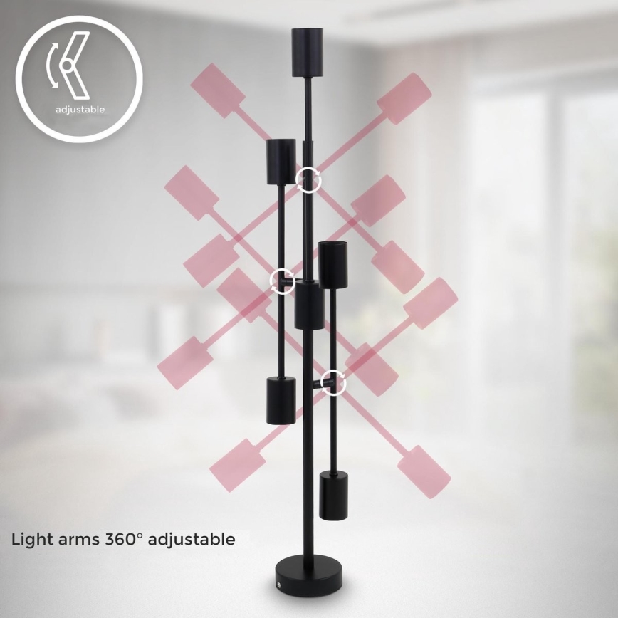 B.K. Licht 1344 - Lámpara colgante 6xE27/60W/230V