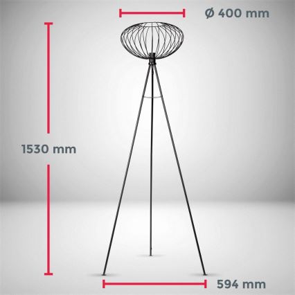 B.K. Licht 1470 - Lámpara de pie RETRO 1xE27/40W/230V