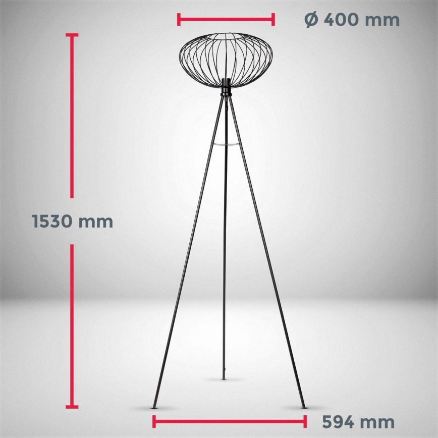 B.K. Licht 1470 - Lámpara de pie RETRO 1xE27/40W/230V