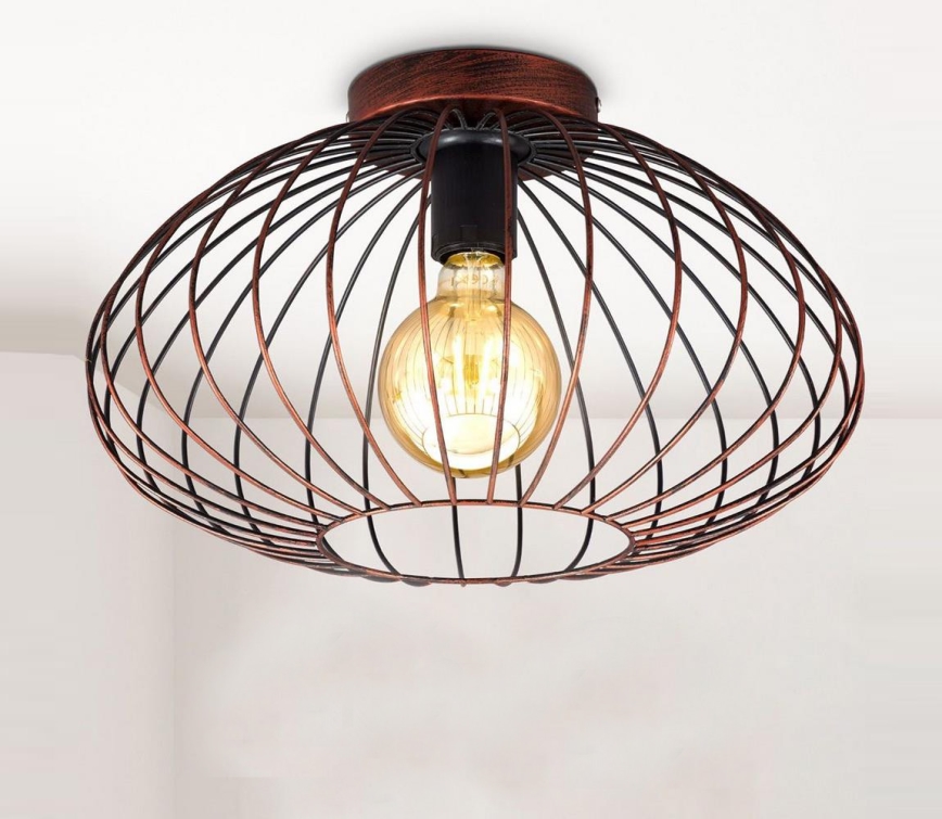 B.K. Licht 1471 - Lámpara de techo RETRO 1xE27/40W/230V cobre