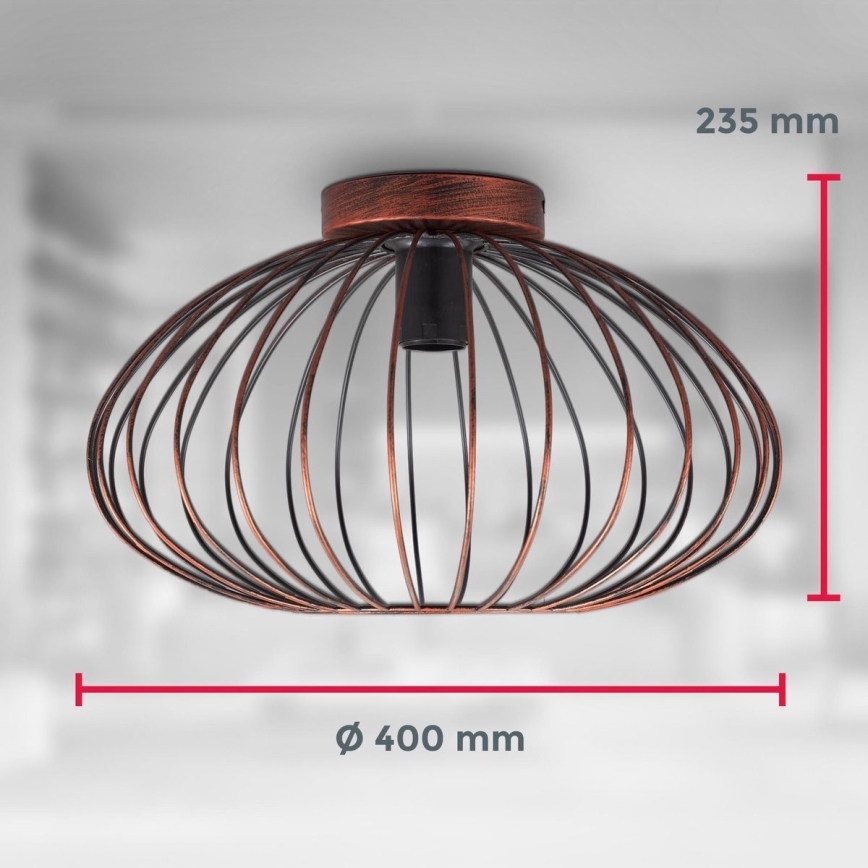 B.K. Licht 1471 - Lámpara de techo RETRO 1xE27/40W/230V cobre