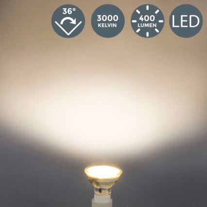 B.K.Licht - Juego de 10 bombillas LED GU10/5W/230V 3000K