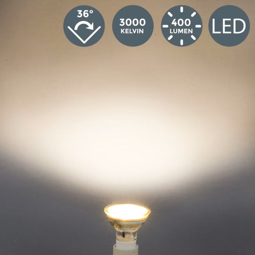 B.K.Licht - Juego de 10 bombillas LED GU10/5W/230V 3000K