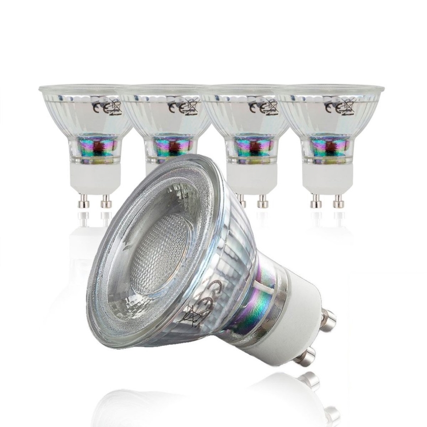 B.K.Licht - Pack de 5 bombillas LED GU10/5W/230V 3000K