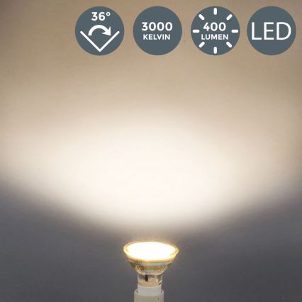 B.K.Licht - Pack de 5 bombillas LED GU10/5W/230V 3000K