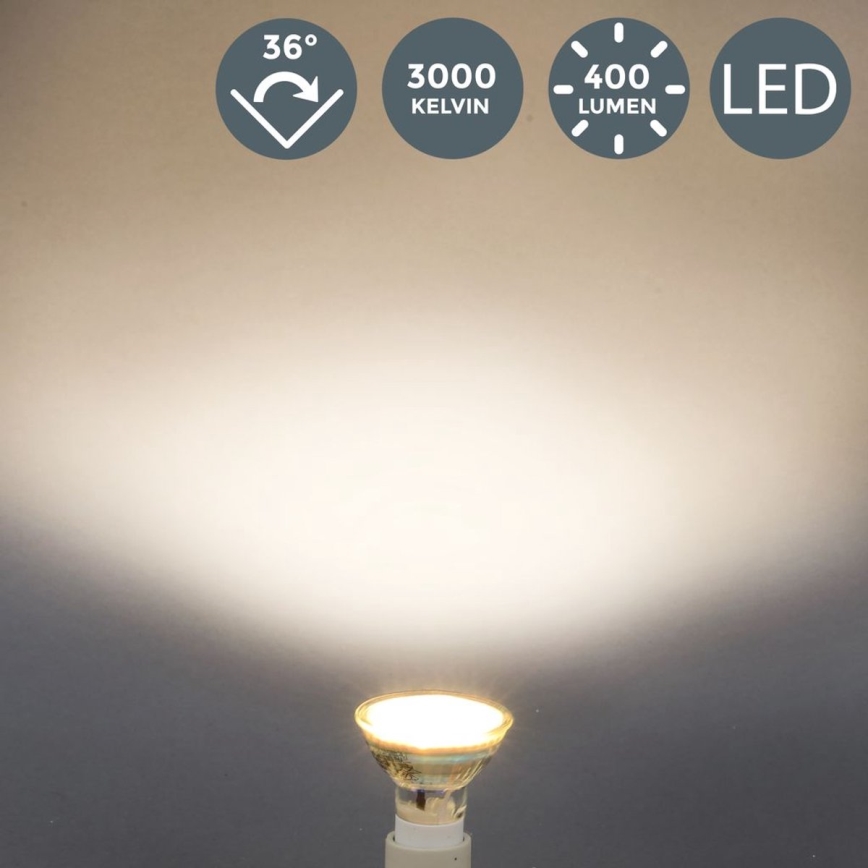 B.K.Licht - Pack de 5 bombillas LED GU10/5W/230V 3000K