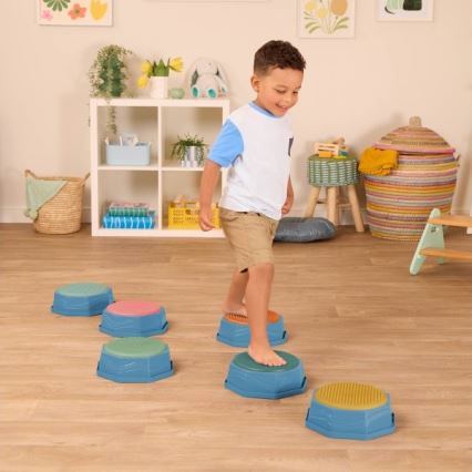 B-Toys - Piedras de equilibrio para niños BALANCE & HOP 6 pz