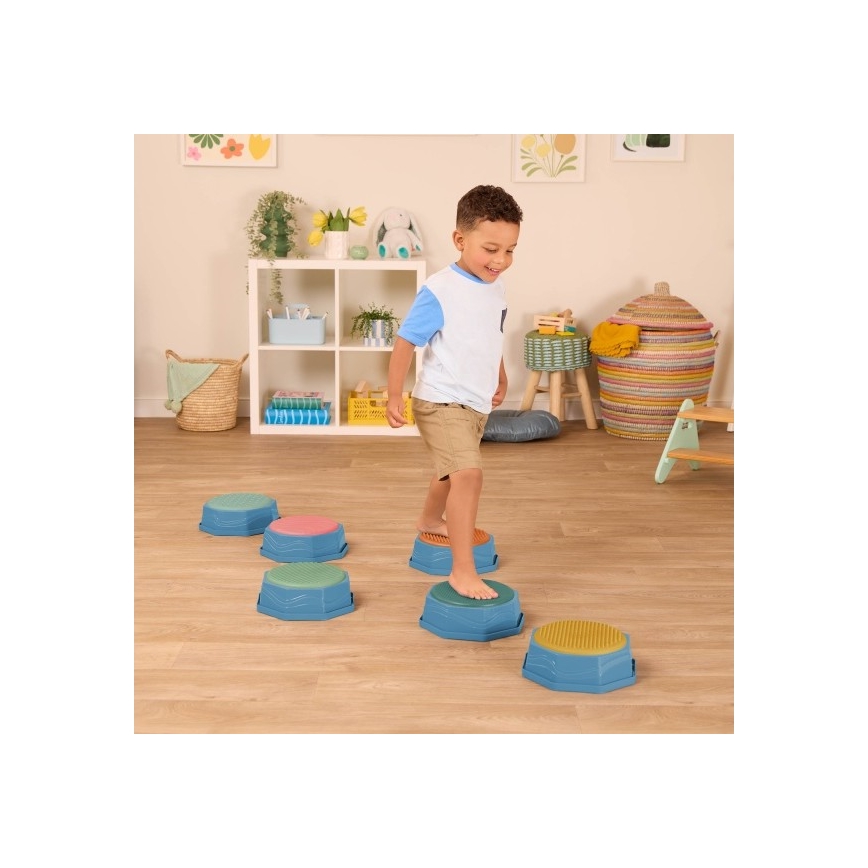 B-Toys - Piedras de equilibrio para niños BALANCE & HOP 6 pz