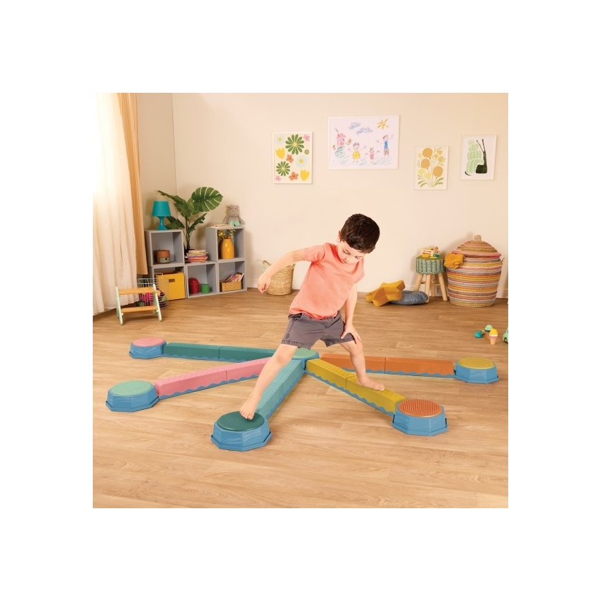 B-Toys - Piedras de equilibrio para niños BALANCE & HOP 6 pz