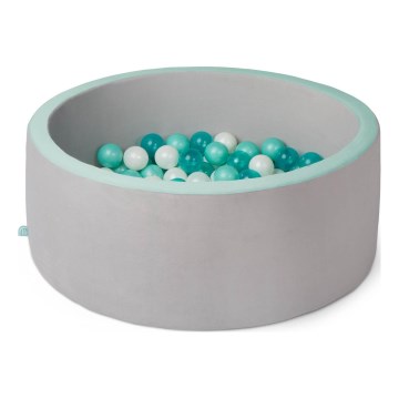 B-Toys - Piscina seca para niños con bolas diá. 89 cm gris/turquesa