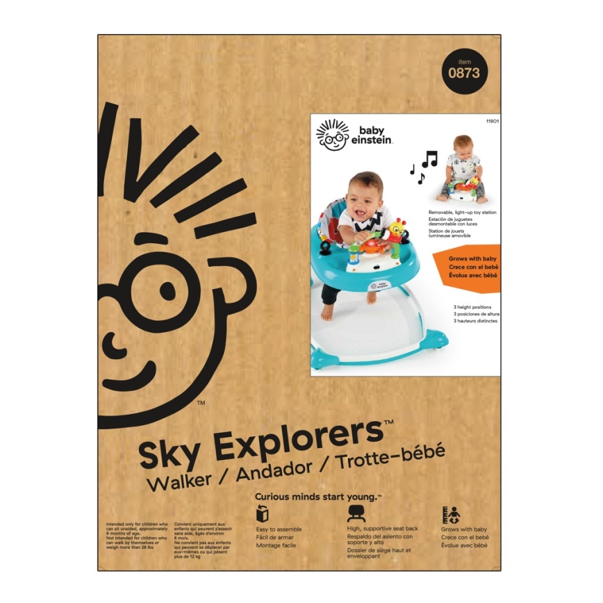 Baby Einstein - Andador para bebés SKY EXPLORERS WALKER 3xAA
