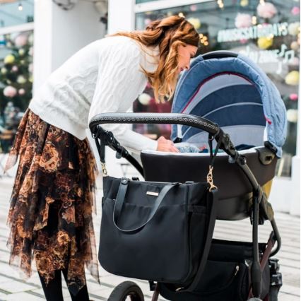BabyOno - Bolso cambiador para cochecito Coco negro