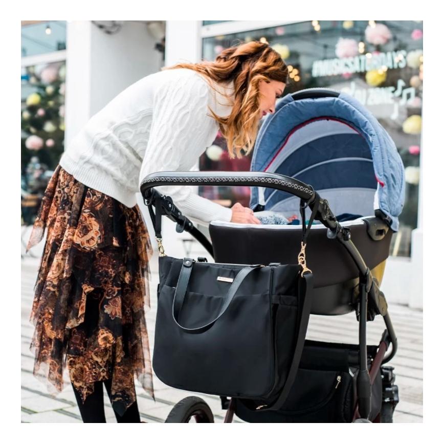 BabyOno - Bolso cambiador para cochecito Coco negro