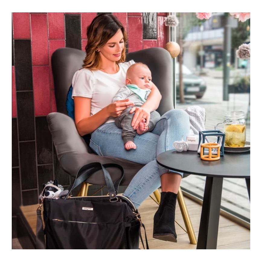 BabyOno - Bolso cambiador para cochecito Coco negro