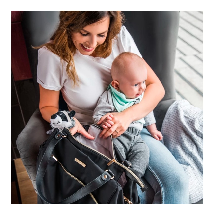 BabyOno - Bolso cambiador para cochecito Coco negro