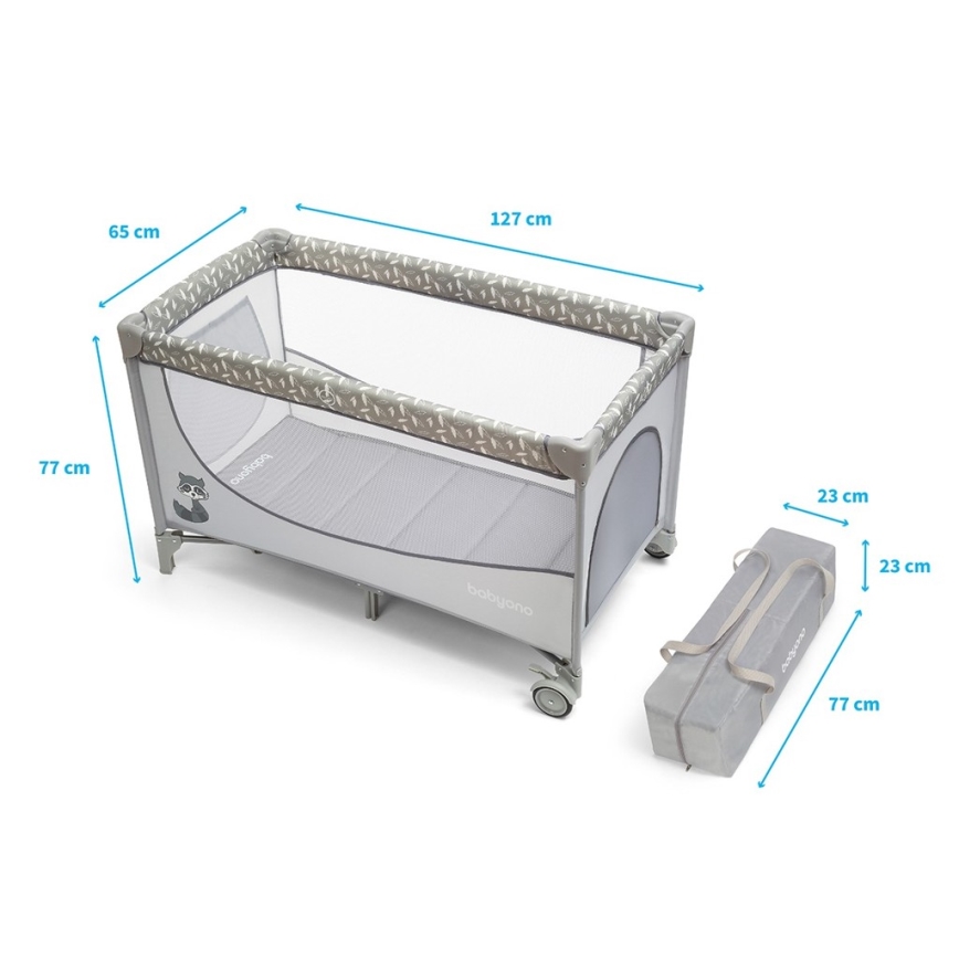 BabyOno - Cuna de viaje BASIC gris