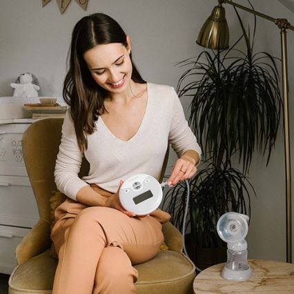 BabyOno - Extractor de leche eléctrico Nurse Pro 4xAA/6V 1000 mAh