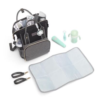 BabyOno - Mochila de Pañales para Bebé para cochecito Oslo Style negro