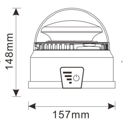 Baliza LED de advertencia LED/12-24V IP65 + mando a distancia