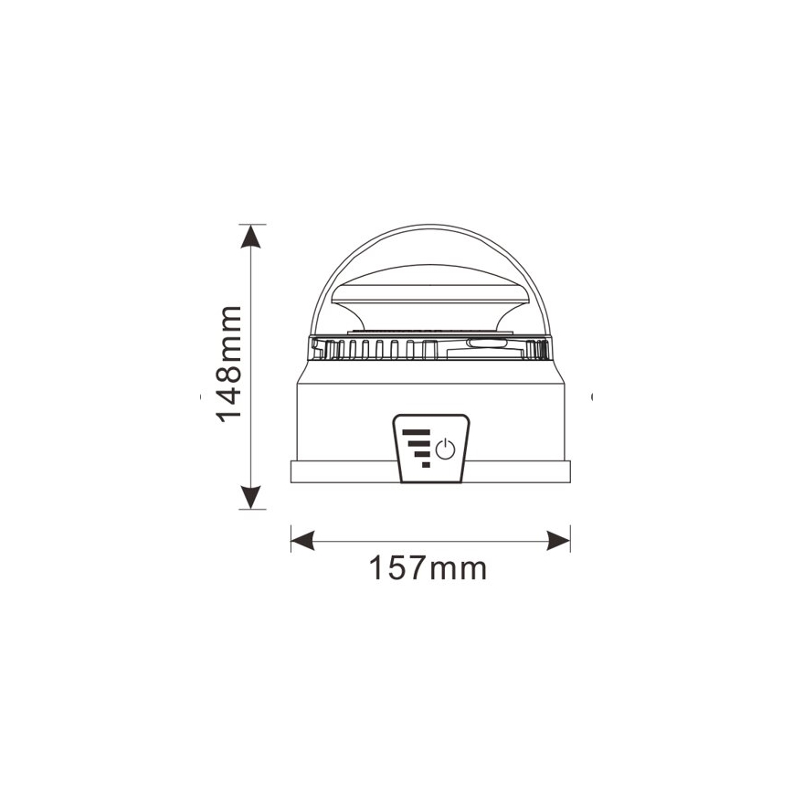 Baliza LED de advertencia LED/12-24V IP65 + mando a distancia