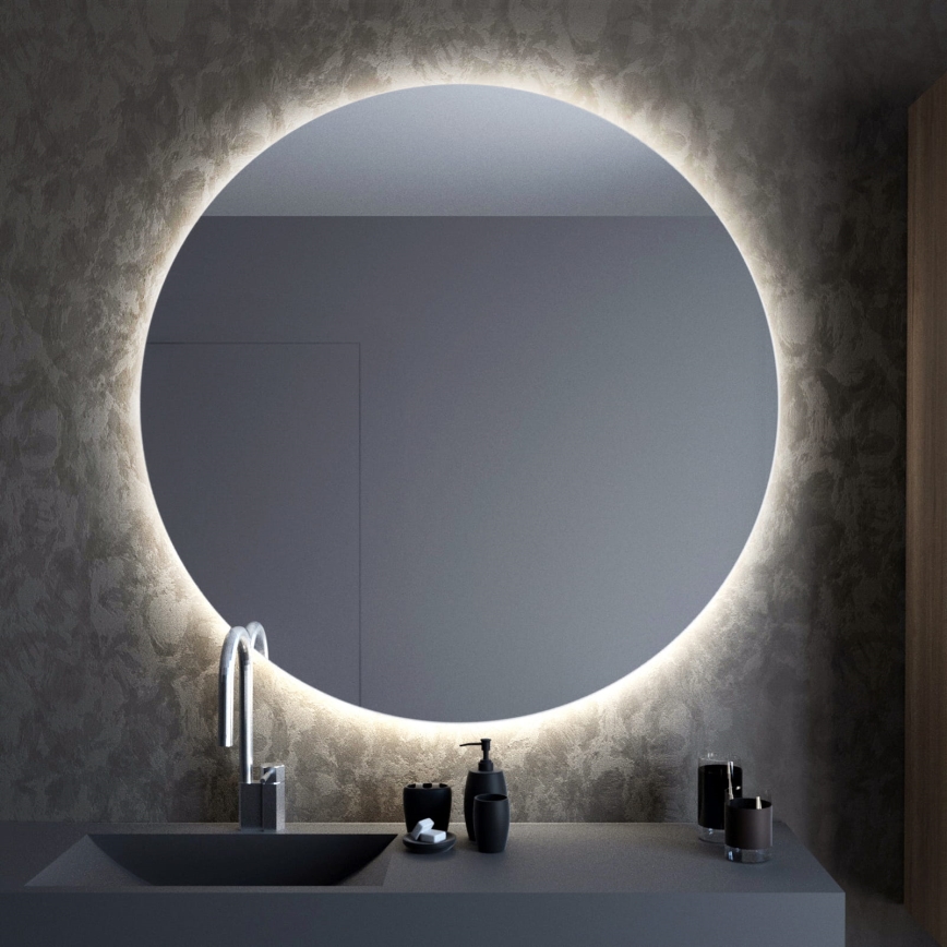 Baltica Design - Espejo de pared para baño retroiluminado BRIGHT LED/15W/230V 4500K Ø 60 cm IP65