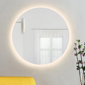 Baltica Design - Espejo de pared para baño con iluminación integrada BRIGHT LED/15W/230V 3000K diámetro 80 cm IP65