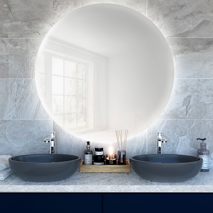 Baltica Design - Espejo de pared LED para baño con retroiluminación BRIGHT LED/15W/230V 6500K Ø 100 cm IP65