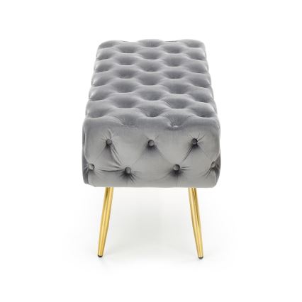 Banco acolchado ATHENA 40x100 cm gris/dorado