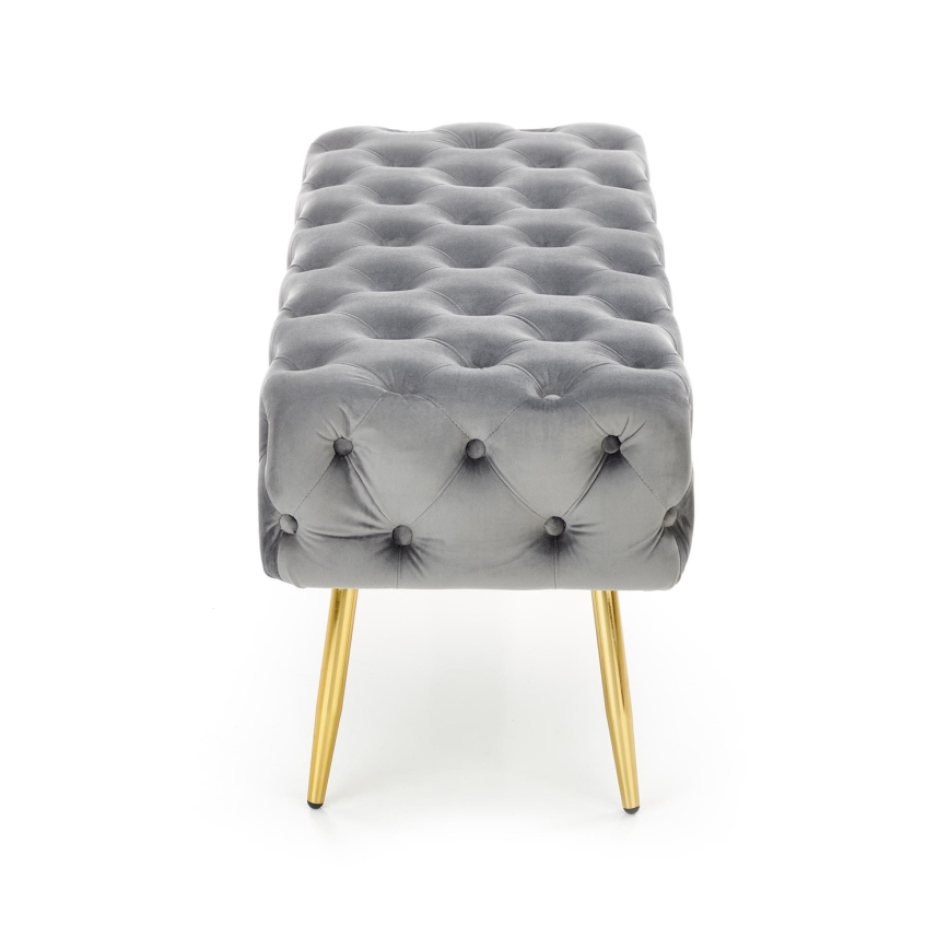 Banco acolchado ATHENA 40x100 cm gris/dorado