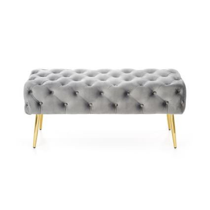 Banco acolchado ATHENA 40x100 cm gris/dorado