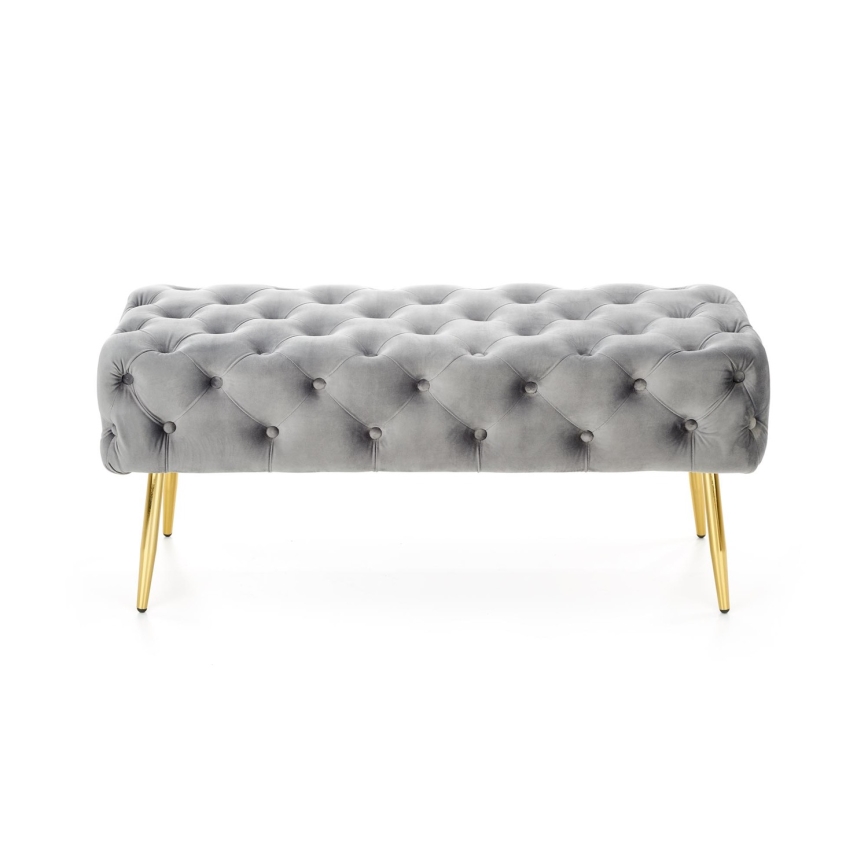 Banco acolchado ATHENA 40x100 cm gris/dorado