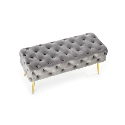 Banco acolchado ATHENA 40x100 cm gris/dorado