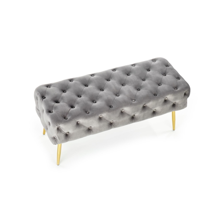 Banco acolchado ATHENA 40x100 cm gris/dorado