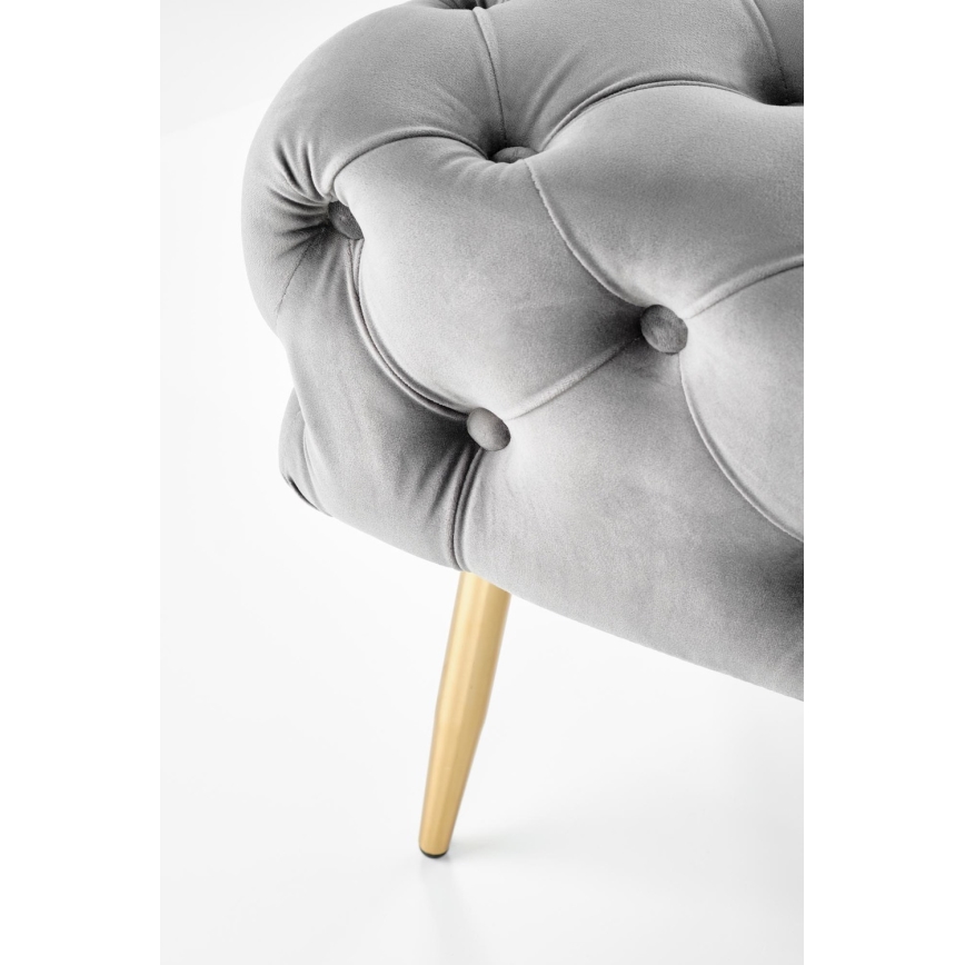 Banco acolchado ATHENA 40x100 cm gris/dorado