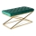 Banco acolchado SALIBA 50x97 cm dorado/verde
