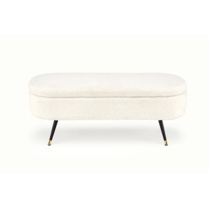Banco con espacio de almacenamiento AVEIRO 46x120 cm blanco