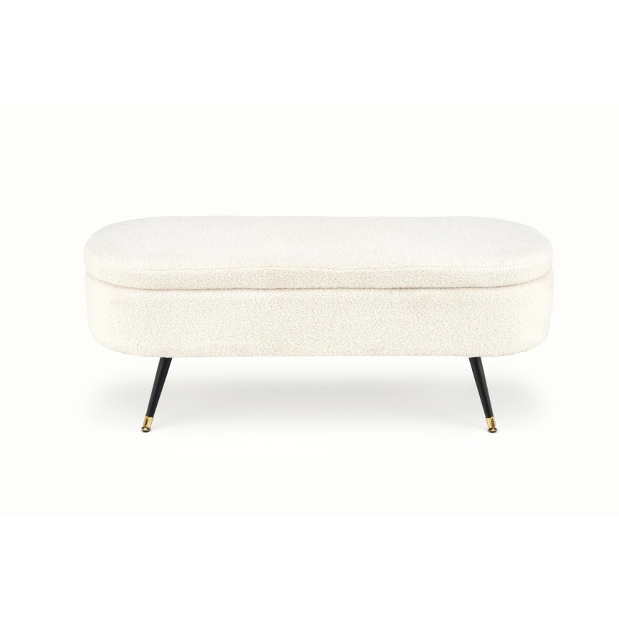 Banco con espacio de almacenamiento AVEIRO 46x120 cm blanco