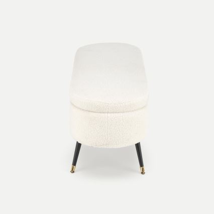 Banco con espacio de almacenamiento AVEIRO 46x120 cm blanco
