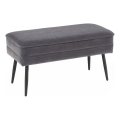 Banco con espacio de almacenamiento VELVA 37x78 cm gris