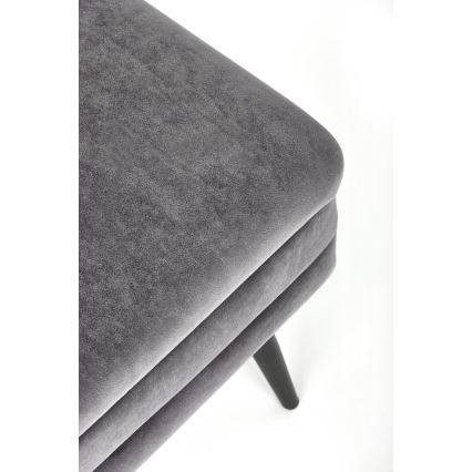 Banco con espacio de almacenamiento VELVA 37x78 cm gris