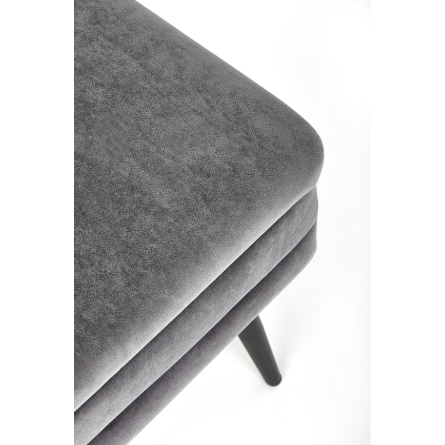 Banco con espacio de almacenamiento VELVA 37x78 cm gris