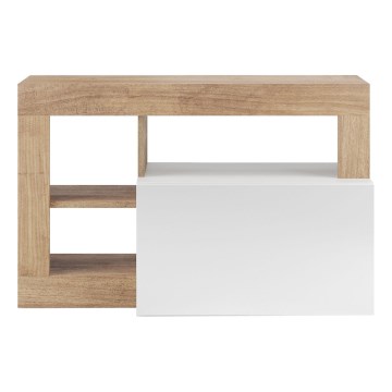 Banco LENOR 91x209 cm blanco/marrón