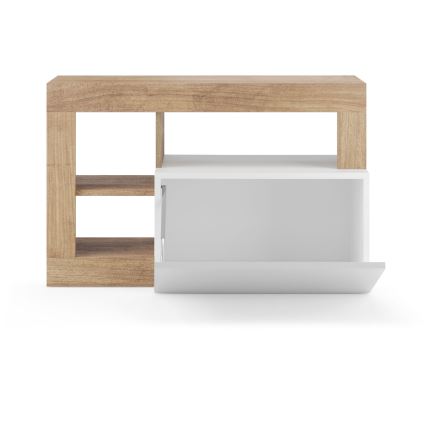 Banco LENOR 91x209 cm blanco/marrón