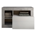 Banco LENOR blanco/gris de hormigón